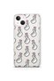 iPhone 14 Compatible Finger Heart Pattern Transparent Phone Case