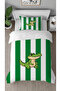 Crocodile Green and White Patterned Printed Special Design Single Style Children's Duvet Cover Set Without Sheets