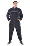 Men's Plus Size Suitable for up to 154 Kilos Size 2 Thread Stand Collar Zipper Tracksuit Set - 3
