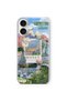 iPhone 16 Plus Compatible Monet Collage Patterned Transparent Phone Case