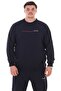 Men's Plus Size 2 Thread Crew Neck Sweatsuit Tracksuit Set Suitable for Weight up to 154 Kilograms