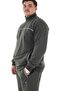 Men's Plus Size Suitable for up to 154 Kilos Size 2 Thread Stand Collar Zipper Tracksuit Set - 8