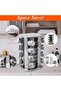 Rotating Spice Holder Shelf - 16-Jar Stainless Steel Carousel - 4