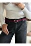 Daxe Suede Silver Color Buckle Women's Belt - 2