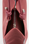 Women's Burgundy Bouquet 3-Compartment Suede Medium Size Lined Snap Closure Hand and Shoulder Bag - 3