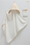 Soft Style Girl Baby Towel and Washcloth Set Beige Crml.Bej.Bsk2107 - 2