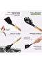 Silicone Kitchen Wooden Utensils Set with Oil Dispenser, 16 pcs, Black - 6