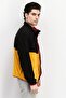 Men Mock Neck Two Tone Sweatshirt, Black - 4