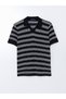 Özmarka New Season Polo Neck Striped Men's Textured Knit Sweater - 5