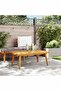 Garden Corner Sofa with Cushions Solid Acacia Wood