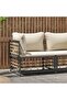 Garden Corner Sofa with Beige Cushions Poly Rattan