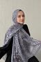 Gray Mihrimah Bohemian Modal Silk Shawl