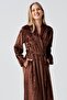Long Sleeve Flexible Velvet Viscose Dressing Gown 25100 - 3
