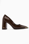 Bonny Brown Block Heel Women's Shoes - 2