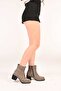 Laceless Zippered Thermo Sole Genuine Leather Heeled Boots 336-1231 Women's Boots - 2