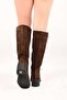 Laceless Zippered Thermo Sole Genuine Leather Heeled Boots 336-1235 Women's Boots - 4