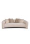 Zairah 3 Seater Fabric Sofa - Beige, Solid Wood Frame, Stylish & Comfortable, 2 Year Warranty