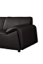Tokishi 3-Seater Full Leather Sofa - Black, Stylish & Comfortable Wooden Frame, 2-Year Warranty - 4