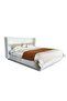 Terakkai 160x200 Upholstered Queen Bed - Beige Fabric, Engineered Wood, 2-Year Warranty - 8