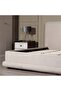 Alhamra 200x200 Super King Bed - Beige/Brass Upholstered MDF & Solid Wood Frame - 2 Year Warranty - 5