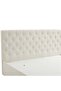 Bacia 180x200 King Bed with 2 Front Drawers - Beige Fabric Upholstery - 2-Year Warranty - 5