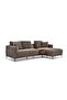 Urvi Fabric Right Corner Sofa - Grey, Stylish Wood Frame, 2-Year Warranty, Ideal for Living Room - 4