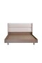 Allison 180x200 Floating King Bed with LED - Beige & Natural Oak, Fabric, 2-Year Warranty - 7