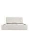 Hendrix 180x200 King Bed with Hydraulic Storage - White Fabric Bed with 2-Year Warranty - 2