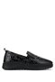 Women's Genuine Leather Black Casual Shoes