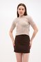 Cotton Basic Mini Bell Brown Skirt - 4