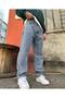 Men's Baggy Pants Wide Leg Blue Washed Baggy Jeans