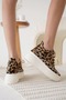 Lauren Women's Hidden Heel White Sole Leopard Sneakers - 6