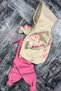 Girl's Sweatshirt with Back Printed and Text Detail on the Sleeves Pink Tracksuit Set - 5