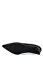 Women's Genuine Leather Black Leather Heeled Shoes - 6