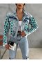 Heksagon Art Printed Kot Crop Jeanolog Jacket - 2