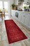 Design Burgundy Red Afghan Turkmen Chenille Carpet Rug Runner Non-Slip Washable Living Room Kitchen Hallway - 7