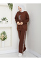 Leopard Printed Sweatshirt Tracksuit Set - 3