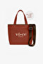 Sunset Red Large Canvas Bag