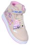 4444 Beige Velcro High-Top Girls' Sports Shoes
