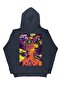 Lenithra Psychedelic Sırt Printed Unisex Oversized Smoked Hoodie - 5