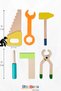 6 Piece Repair Kit + Bag Colorful Wooden Children's Repair Bag, Educational - 2