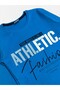 Boys' 100% Cotton Blue Athletic Patterned Long Sleeve Winter Pajama Set - 3