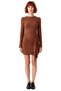 Women's Bodycon Mini Dress Long Sleeve Shirring Drape Detail Stretchy Winter Chic Knitted Outfit Good Quality - 3