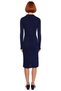 Women's Knitwear Bodycon Midi Long Sleeve Polo Neck Solid Dress Stylish and Comfortable Winter Casual Wear - 4