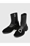 Druid Genuine Suede Leather Strech Black Women's Boots - 2