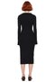 Women's Bodycon Polo Neck Maxi Length Long Sleeve Corded Fabric Knitted Winter Dress Ideal for Everyday Outfits - 4