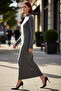 Women's Hijab Winter Knitwear Maxi Dress Mock Neck Plain Pattern Long Standard Sleeve Comfortable Shift Fit