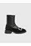 Druid Genuine Suede Leather Strech Black Women's Boots - 3