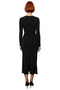 Women's Bodycon Plain Draped Maxi Dress Ideal for Stylish Cocktail Combinations with Its V-Neck Design - 4