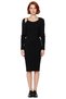 Women's Bodycon Plain Knitwear Midi Dress Long Sleeve V-Neck Casual Stylish and Comfortable for Outfits Good Quality - 3